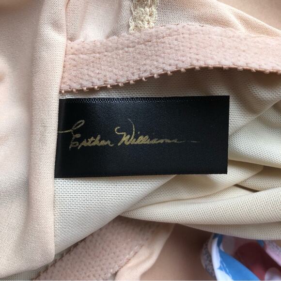 Esther Williams NWT Retro Chic Let Fun Bloom One Piece Swim Dress Shorts Size 12 - Picture 7 of 13